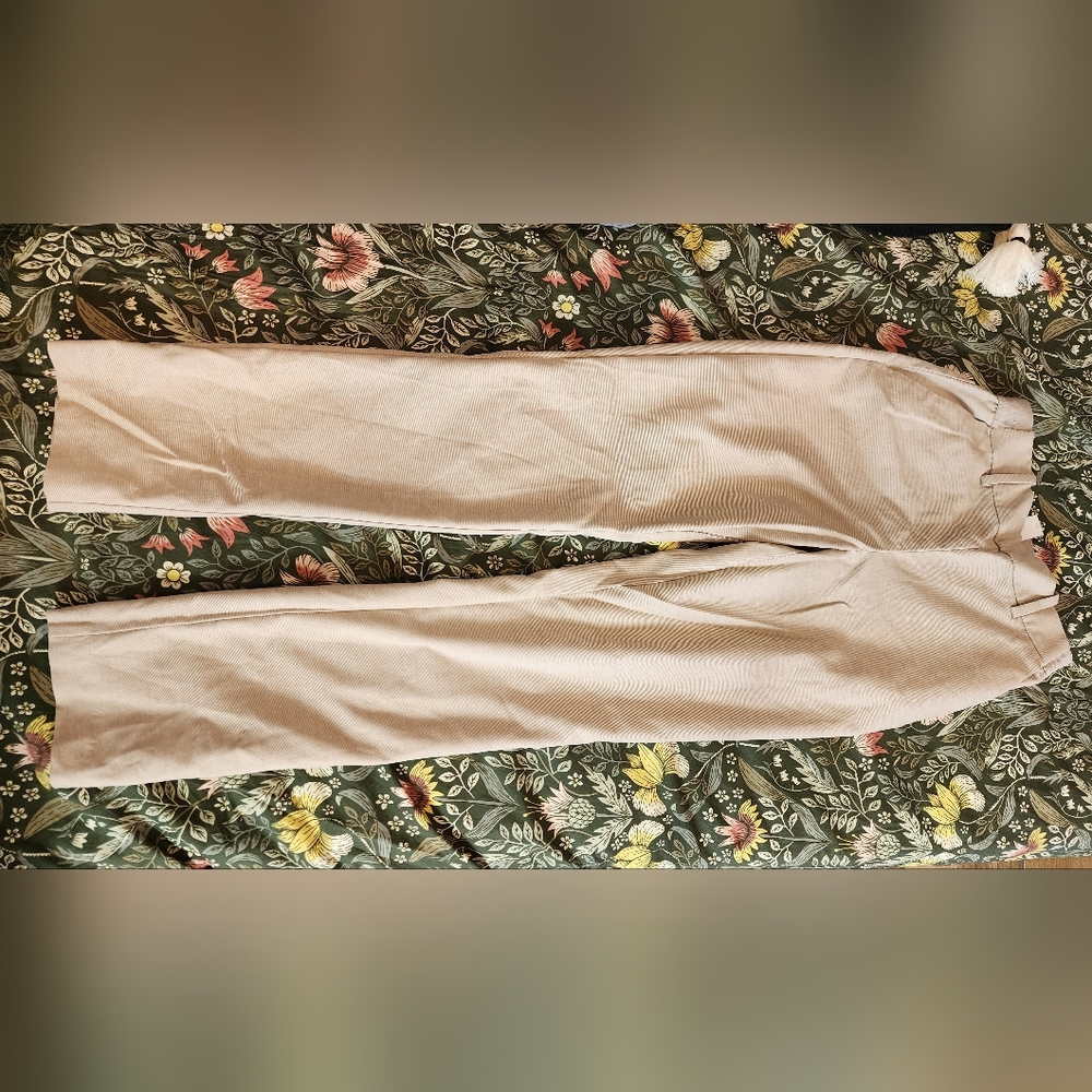 Ladies' business pants, khaki, xs, elastic waist